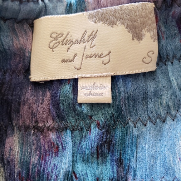 Elizabeth and James Strapless Silk Maxi Dress S Sheer Flowy Fairy - Picture 8 of 8